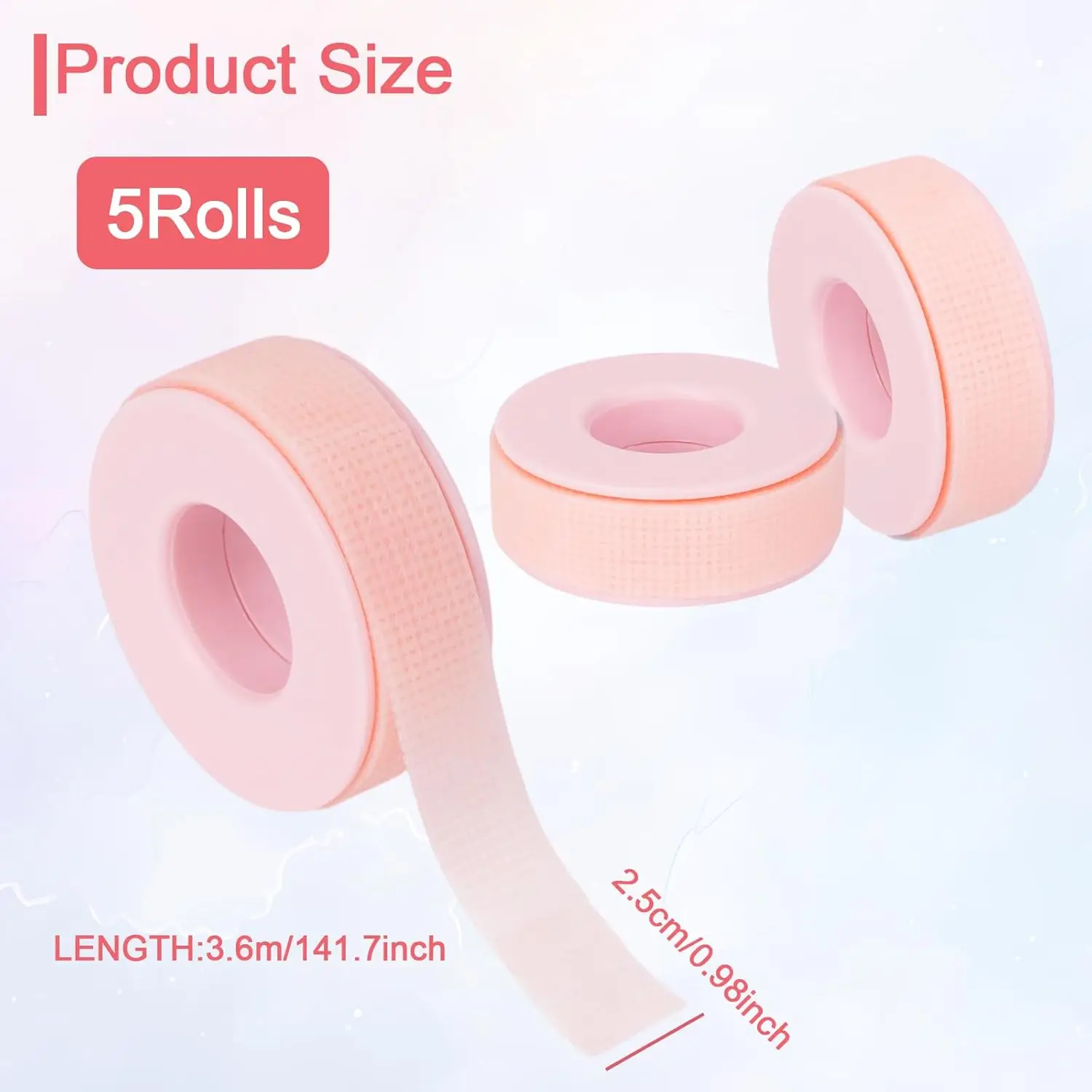 Hypoallergenic Lash Tape for Eyelash Extensions & Lash Lift - Breathable Micropore Fabric Makeup Supplies