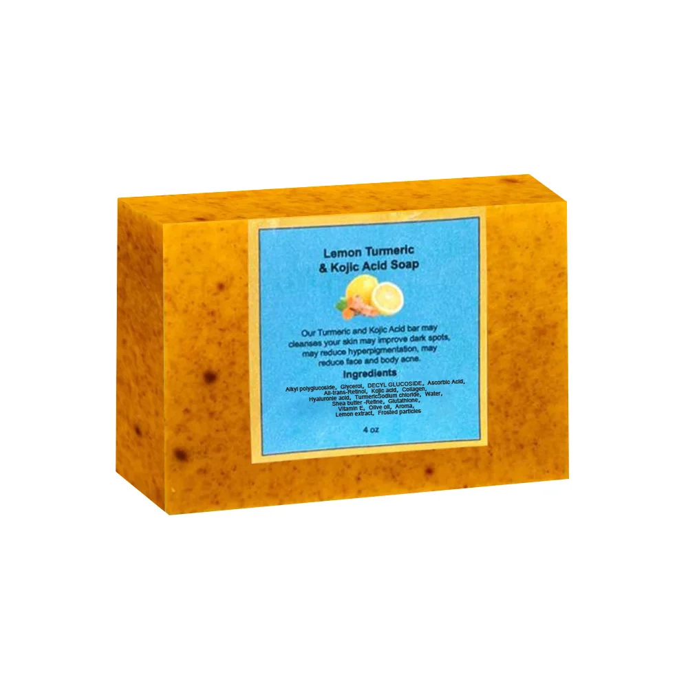 

Lemon Turmeric Face and Body Soap, Tricarbonate Soap, Turmeric Facial Essential Oil, Acne and Blemish Control Essential Oil