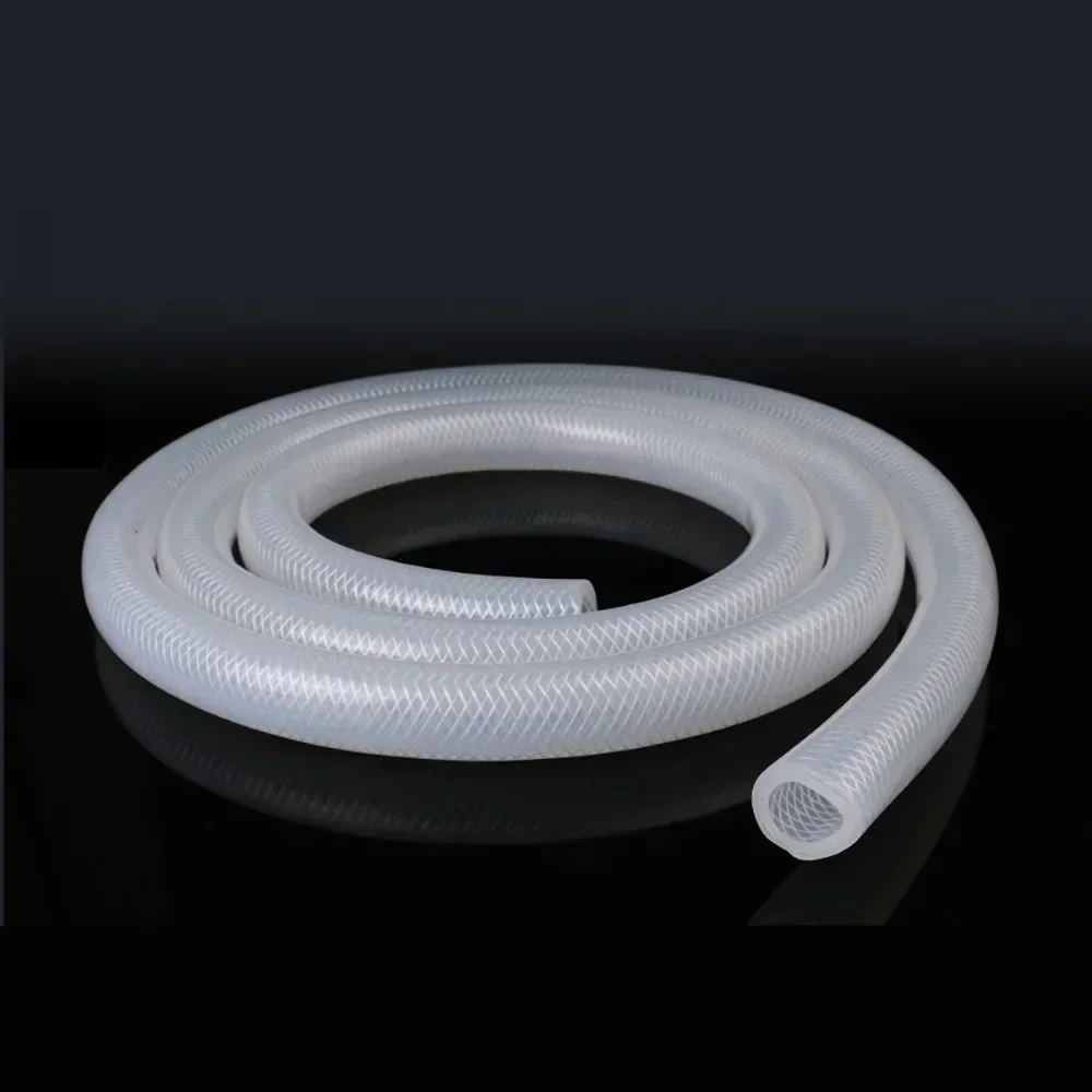 1M Thickening Silicone Hose Tube Food Grade Braided Fibre Hose Pipe Liquid Transport Pharmaceutical Food Processing