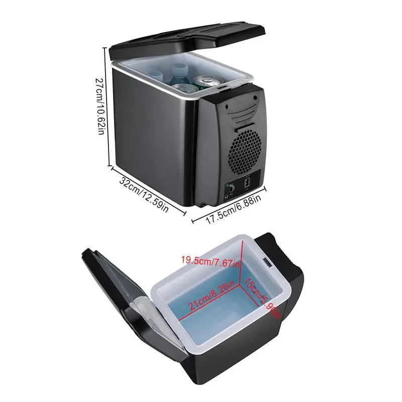 6 Liter Mini Fridge For Camping Lightweight Car Armrest Mini Refrigerator Container Freezer Box Insulated Cooler Car Gadgets mini refrigerator,camping refrigerator,car refrigerator accessories