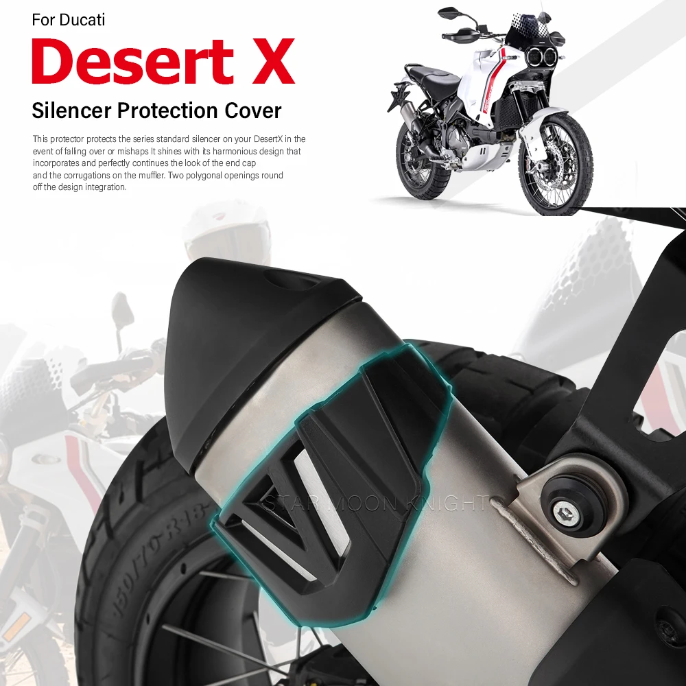 Protezione Silenziatore Moto Per Ducati Desert X Desertx 2022 2023-Accessori Copertura Di Protezione Scarico