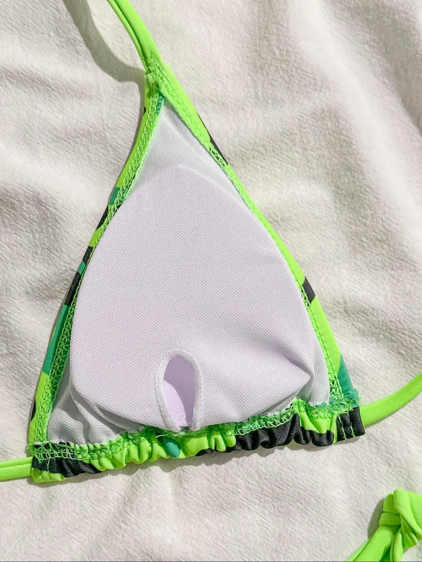 Sexy Green Camouflage Print Micro Bikini 2025 Women Halter Push Up Tie Side Thong Swimsuit Brazilian Beach Bathing Suit Swimwear 3