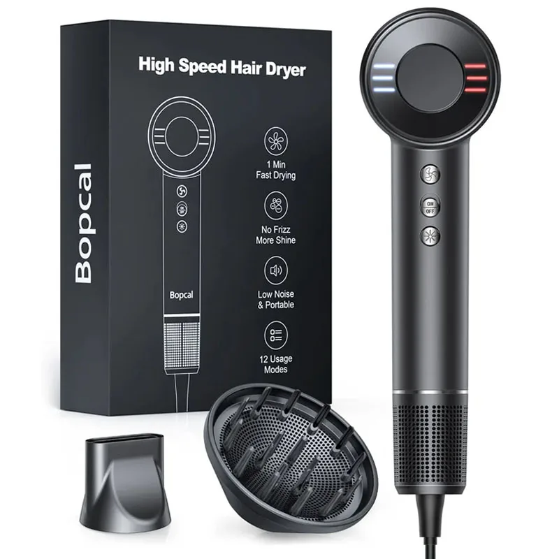 Hair Dryer Negative Ionic 120000 RPM Brushless Motor 40M/S Fast Drying High-Speed Low Noise Thermo-Control