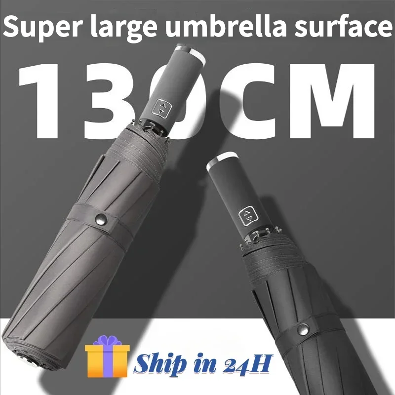 

Super Large Fully Automatic Folding Umbrella Waterproof Windproof Strong Shade Uv Big Umbrellas for Men Paraguas Guarda Chuva