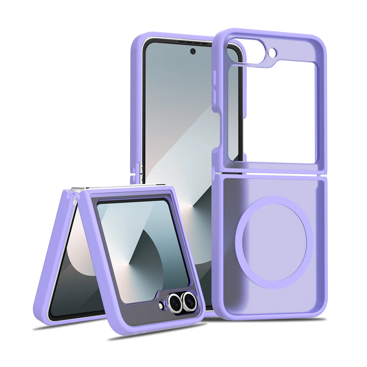 Skin Feel Magnetic Phone Case with Soft TPU Frame & Wireless Charging Back Cover