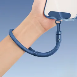 High - End Anti - Theft Universal Phone Lanyard with 360° Rotatable Adjustable Wrist Strap (Dark Blue)