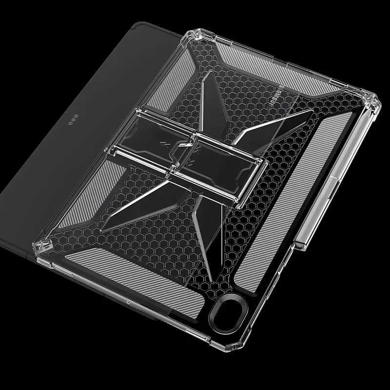 Enhanced Protective Stand Case - Transparent Silicone TPU Cover