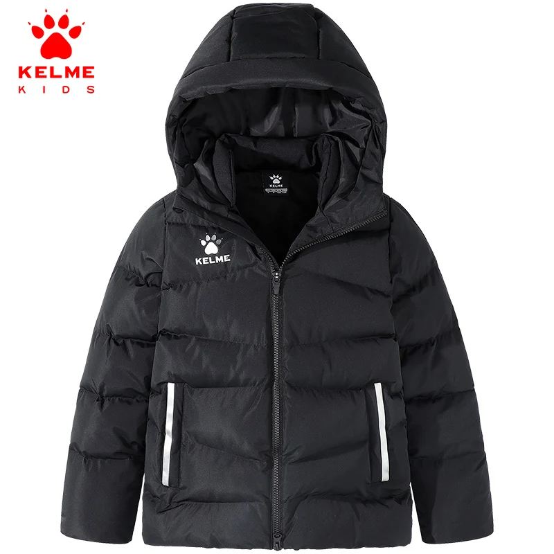 

Детская Спортивная хлопковая куртка KELME для мальчиков и девочек, уличная тренировочная верхняя одежда средней длины, теплая зимняя куртка 8061MF3001