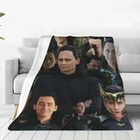 Tom Hiddlestons Photo Flannel Blanket Quality Super Warm English Actor Bedding Throws Winter Travelling Living Room Bedspread 1