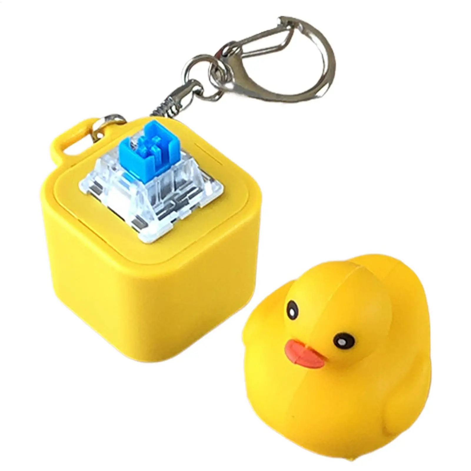 NEW Quacky Duck Keyboard Fidget Toys Keychain Keyboard Decompression Toys Finger Button Clicker Sensory Toys Stress Relief Gifts