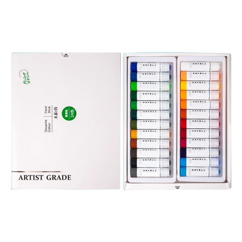 Pro Soft Solid Gouache Paint Sticks Drawing Graffiti Art Crayons Washable Non Toxic for Kids Students Artists Painter