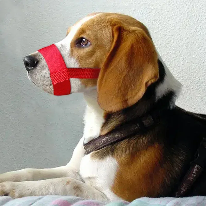 Adjusting Straps Mask for Small Dogs Soft Nylon Dog Muzzle Adjustable Anti-biting Breathable Stop Barking Mouth Cover Dog Supply dog muzzle