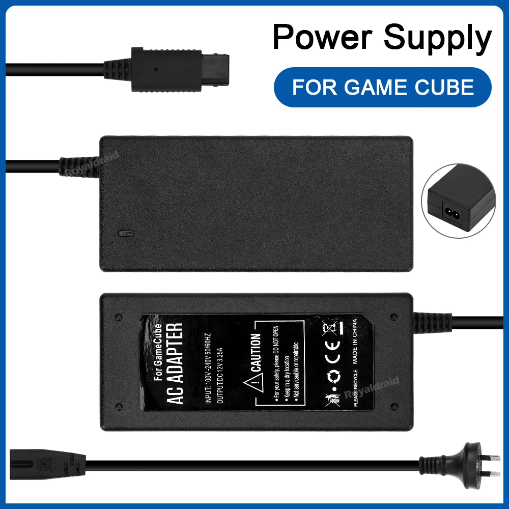 EU/US/UK/AU Plug AC Adapter Power Supply for GameCube Video Game Console Charger for NGC AC/DC Adapter 100-240V