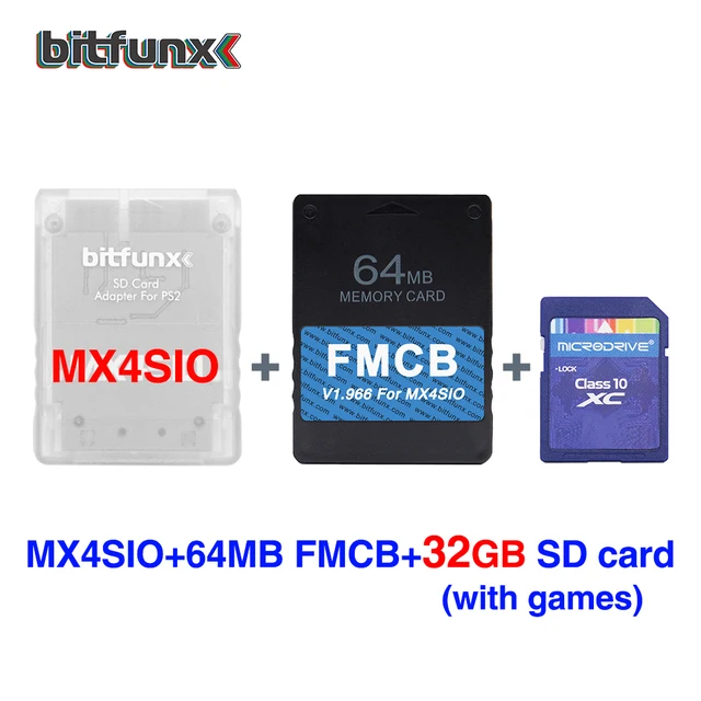 レビューで送料無料】 PS2 MX4SIO TF カード アダプター 128G TFカードとPS2 FMCB アーカイブ版カード すべてのPS2とPS2  Slimlineコンソール用PS2 メモリカード