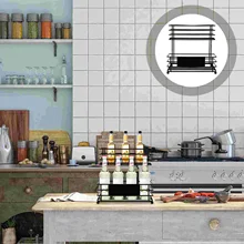  Organizer Kitchen Rack Storage Shelf Syrup Sauce Coffee Stand Bathroom Bottle Condiment Can Countertop Holder Bottles Cupboard 