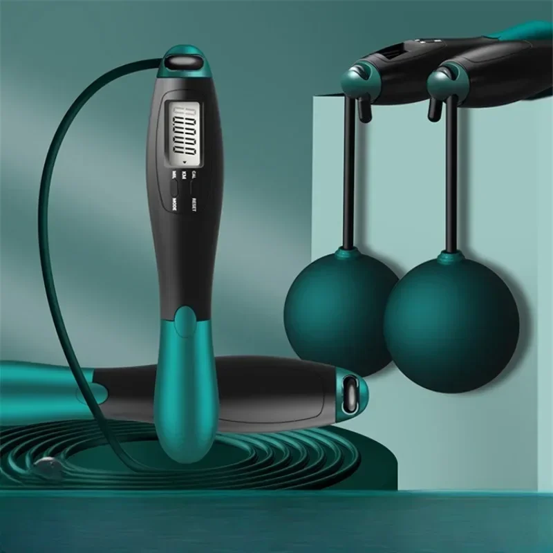 Intelligent Cordless Jumping Rope Load Bearing Big Ball Steel Wire Count Jumping Rope Adult Training Sports Equipment