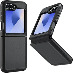 Durable Matte Heavy Duty Phone Case with Clip - Shockproof Military Grade Protection - Galaxy Z Flip5 (Black)