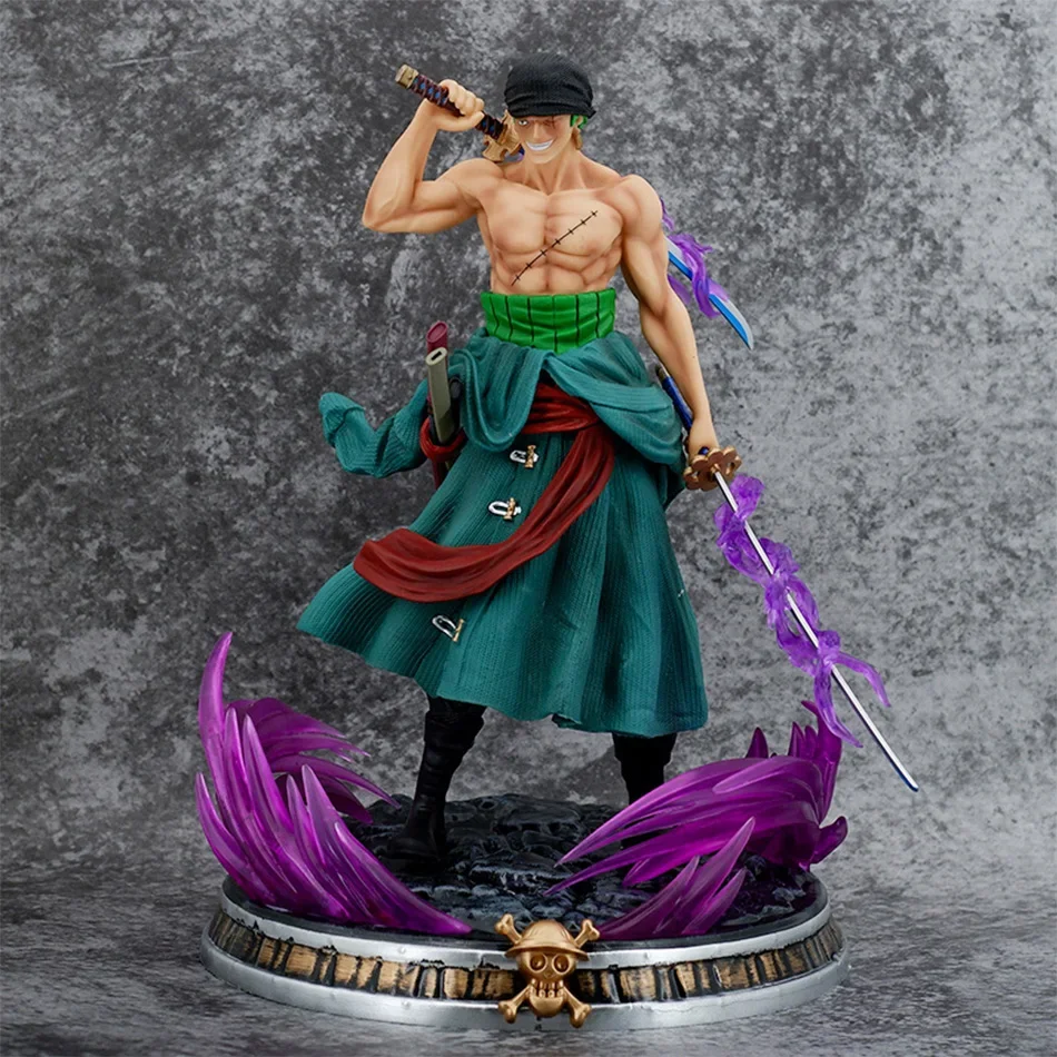 Figurine One Piece Roronoa Zoro PVC - 24 Cm Avec Socle - Collection Manga
