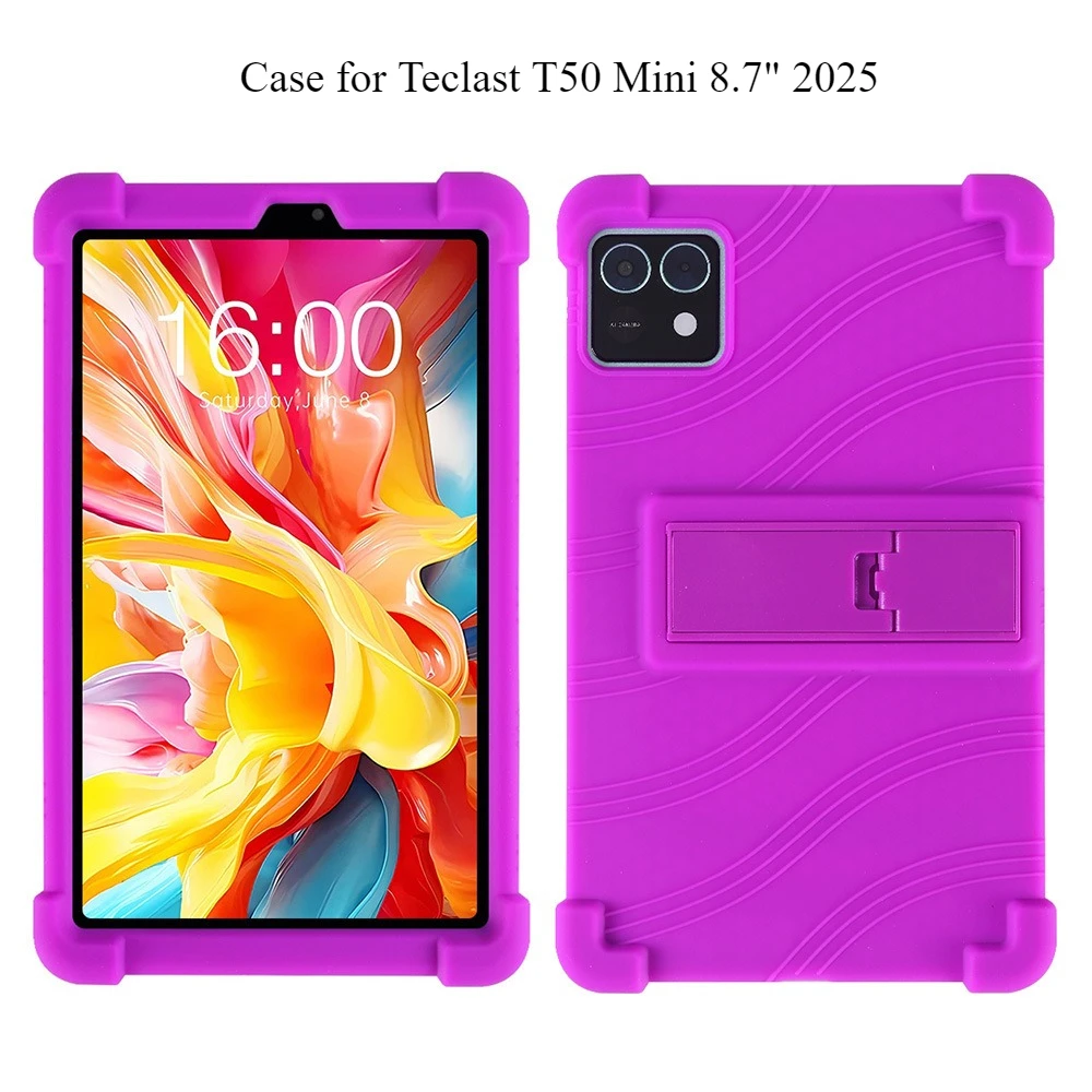 8.7 Inch Tablet Shockproof Silicone Protective Case with Multi-Angle Stand