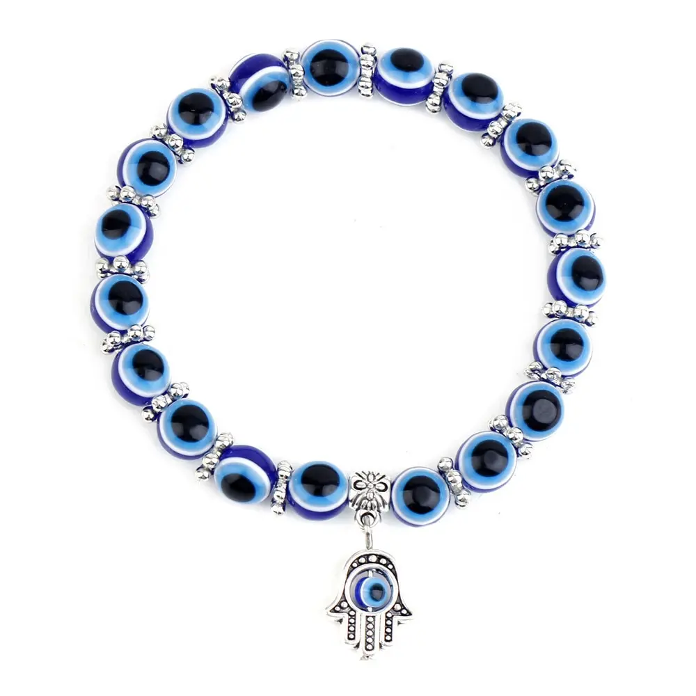 Resin Bracelet Blue Eye Resin Temperament Casual Hip Hop Fatima Palm Devil Eyeball Party Date