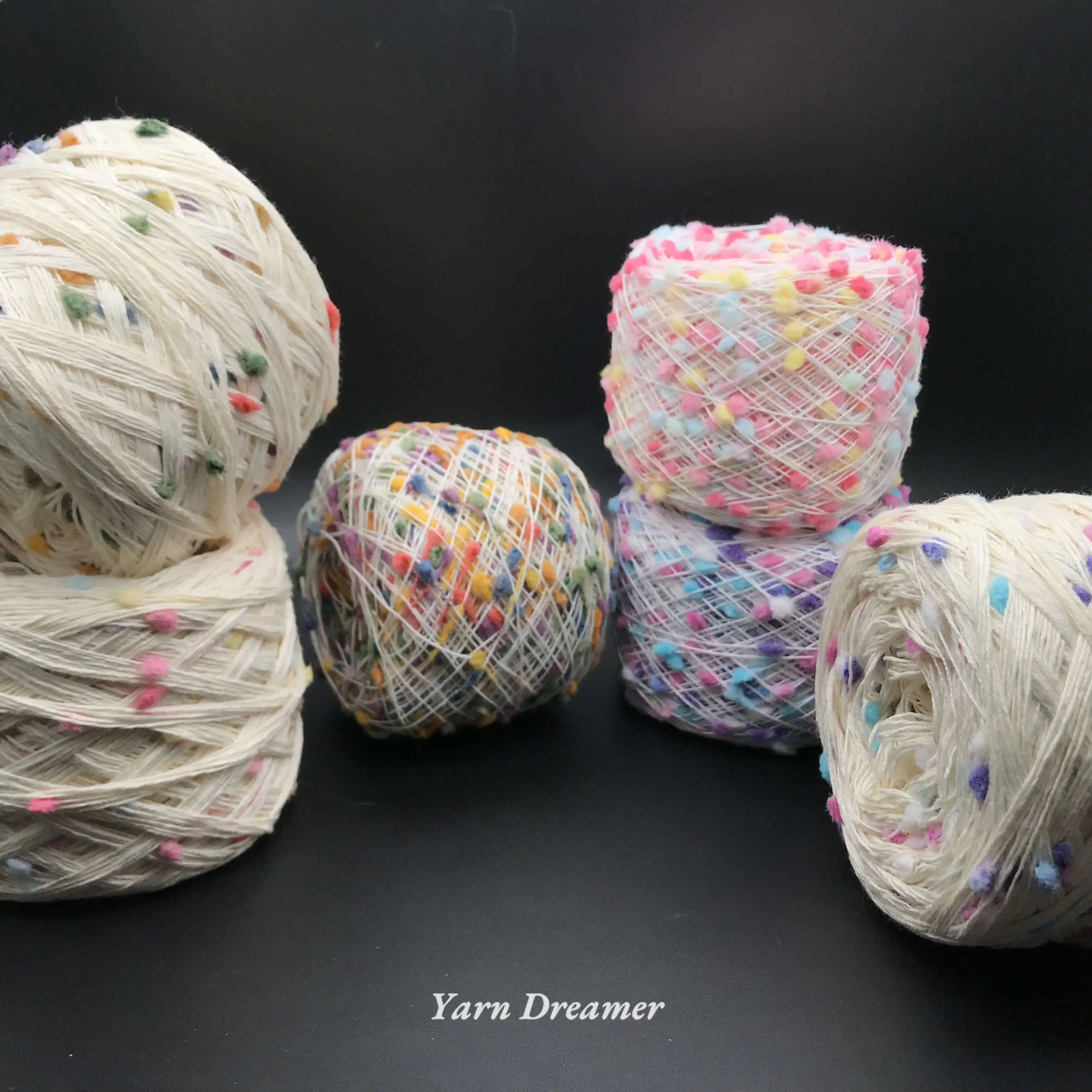 12 Colors DIY Customized Knitting Yarn 100g Fancy Dots Yarns for Knitting and Crochet  Cotton Yarn 6