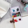 SeamiArt 1pc Mini Portable Travel Plastic Painting Box for Watercolor Paint Subpackage 2 Color Options 4