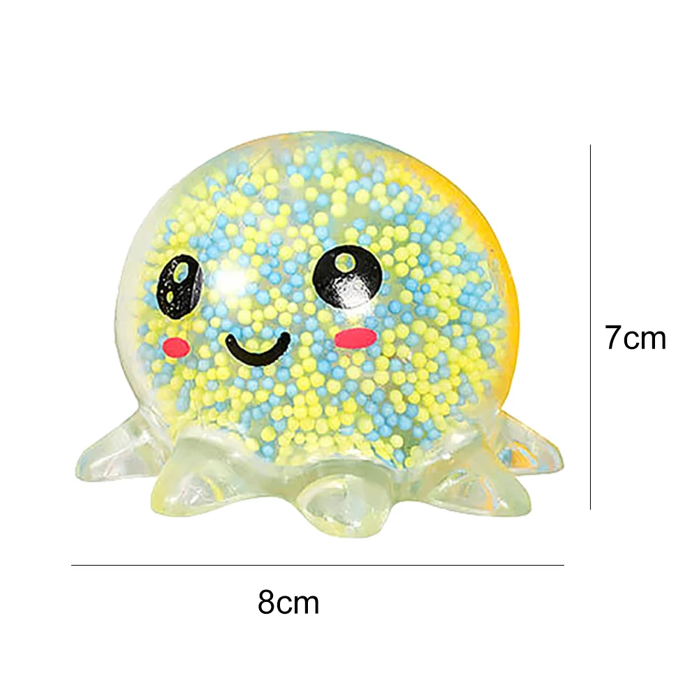 Flashing Octopus Toy Funny Kids TPR Flashing Octopus Shape Ball Decompression Toy for Children Kids Birthday Gift fidget squishy balls