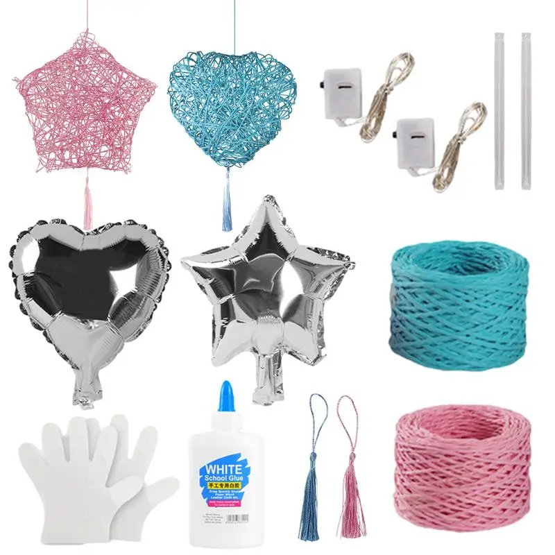 Kit 3D String Art Per Bambini Kit 3D String Art Aggiornato Lanterna Avvolgente Cuore Stella Lanterna Rotonda Giocattoli Con Lampadine A Led
