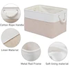 Foldable Fabric Fabric Storage Baskets, with Handles Linen Wardrobe Storage Rack Home Wardrobe Towel Toys Storage Basket 4