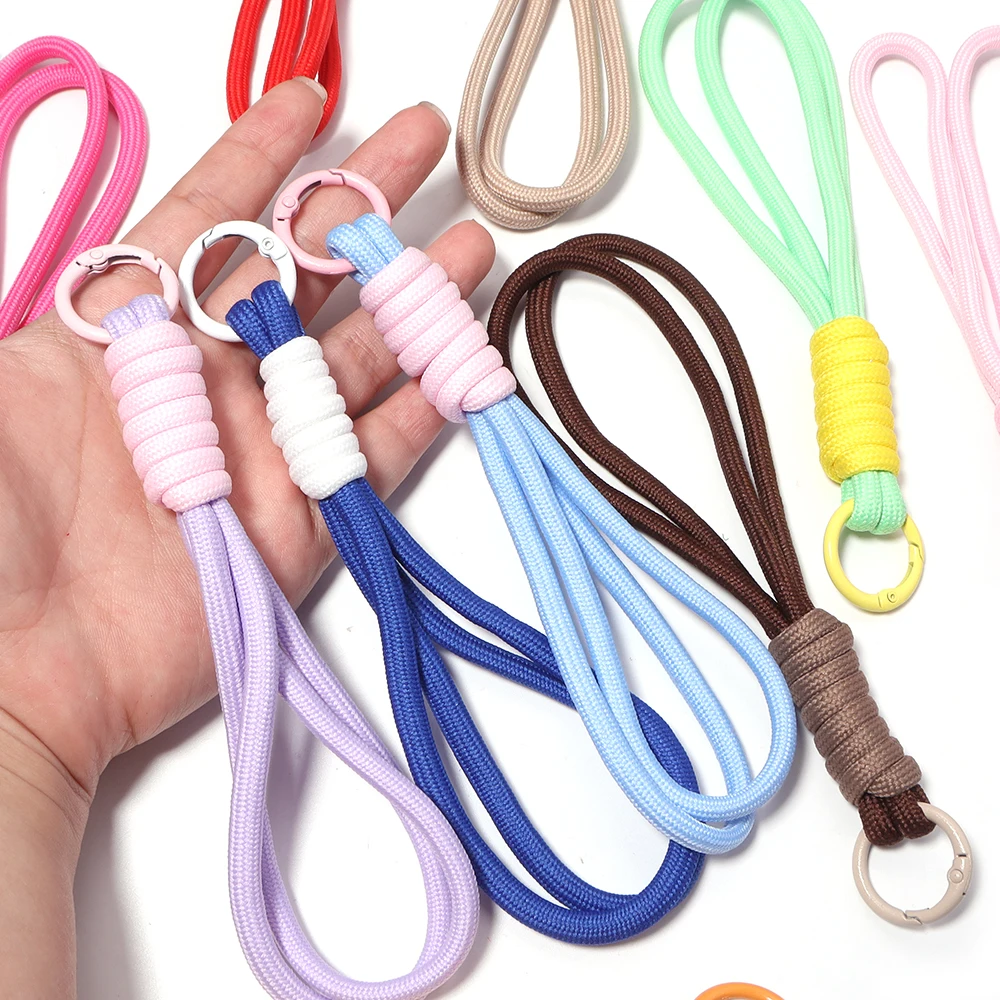 4er-Set zweifarbige geflochtene Schlüsselbänder, kreative Anti-Verlust-Handy-Lanyards, Schlüsselanhänger, Rucksack- und Auto-Anhänger-Accessoires