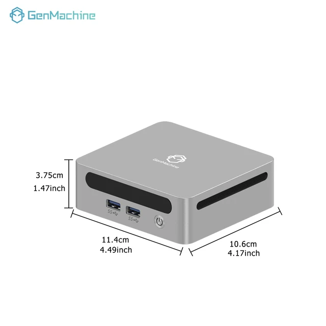 GenMachine Ryzen 5 6600H bricolage ordinateur de jeu Mini PC 3.3GHz-4.5GHz TDP 45W Windows 11 LPDDR5 16G 6400Mhz WIFI6 ordinateur de jeu 3