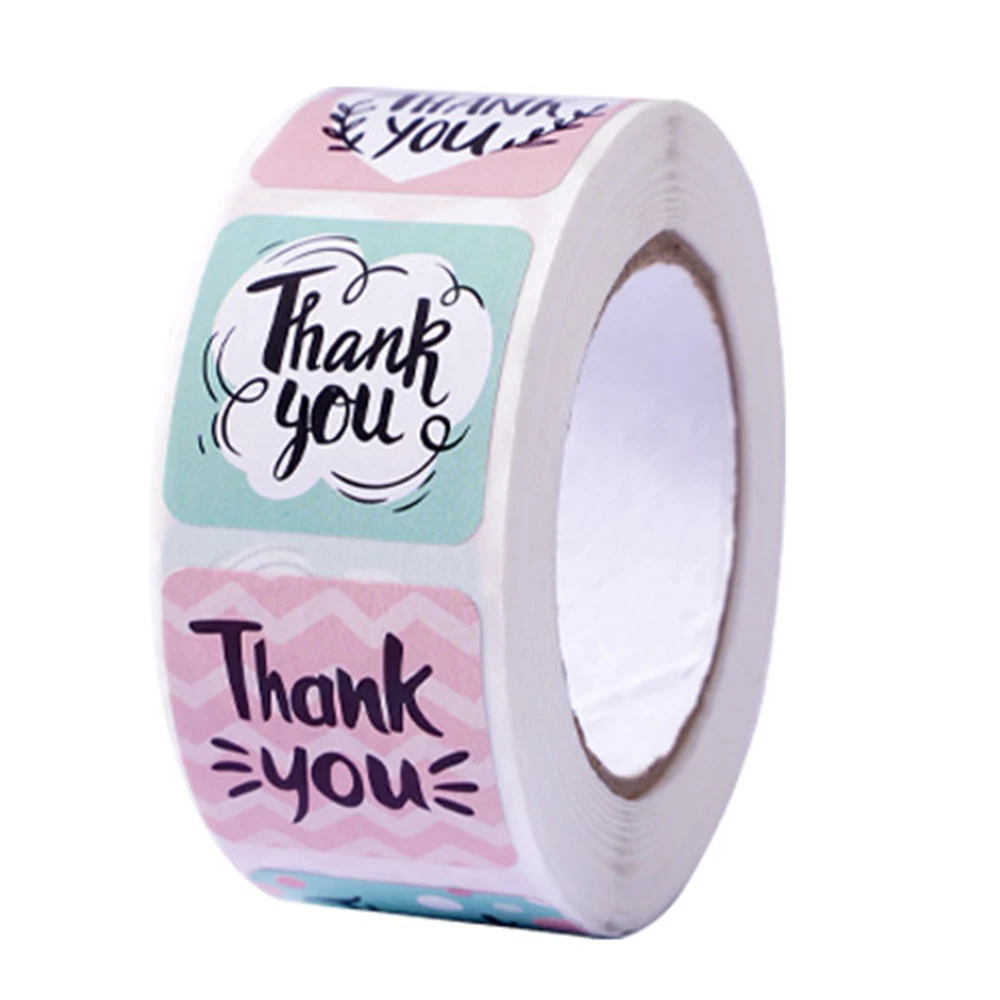 100-500Pcs Thank You Stickers 2.5cm Baking cake Packaging Envelope Sealing labels Small Business Decoration Wedding Stickers