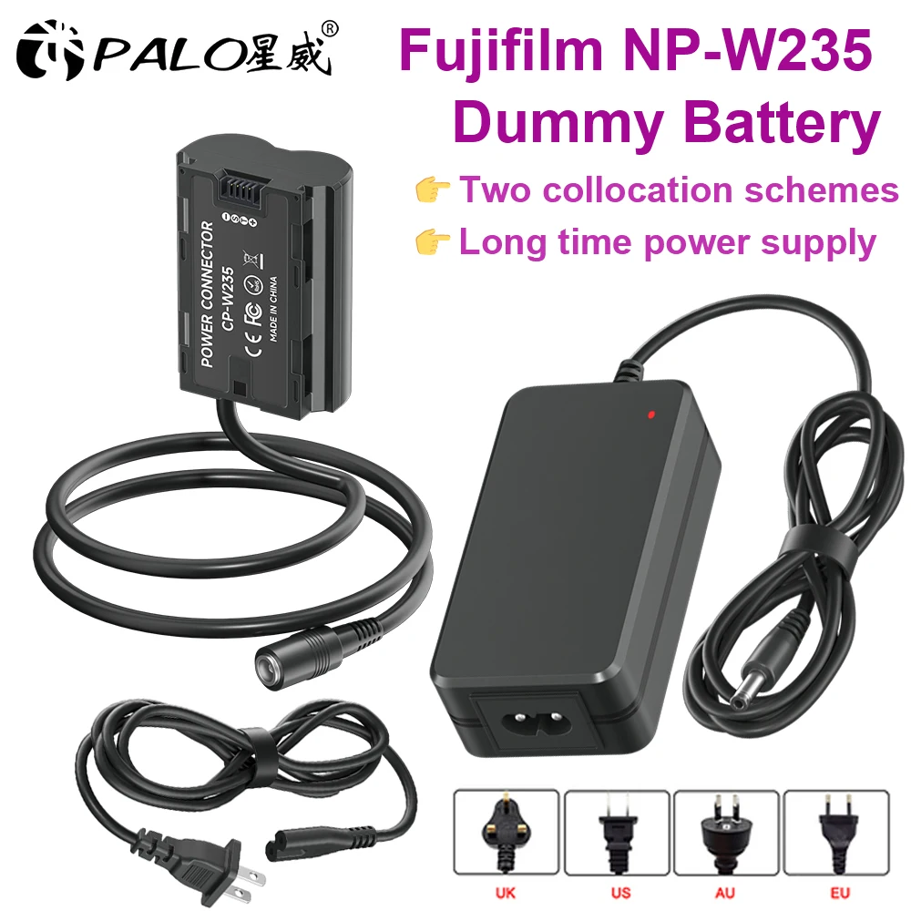 Palo Np W235 Batteria Fittizia Np-W235 Cp-W235 Connettore Di Alimentazione Per Fotocamera Fujifilm Fuji X-T4 Gfx 100S X-T5 X-H2 Xt4 Xt5 X-H2S Xh2S