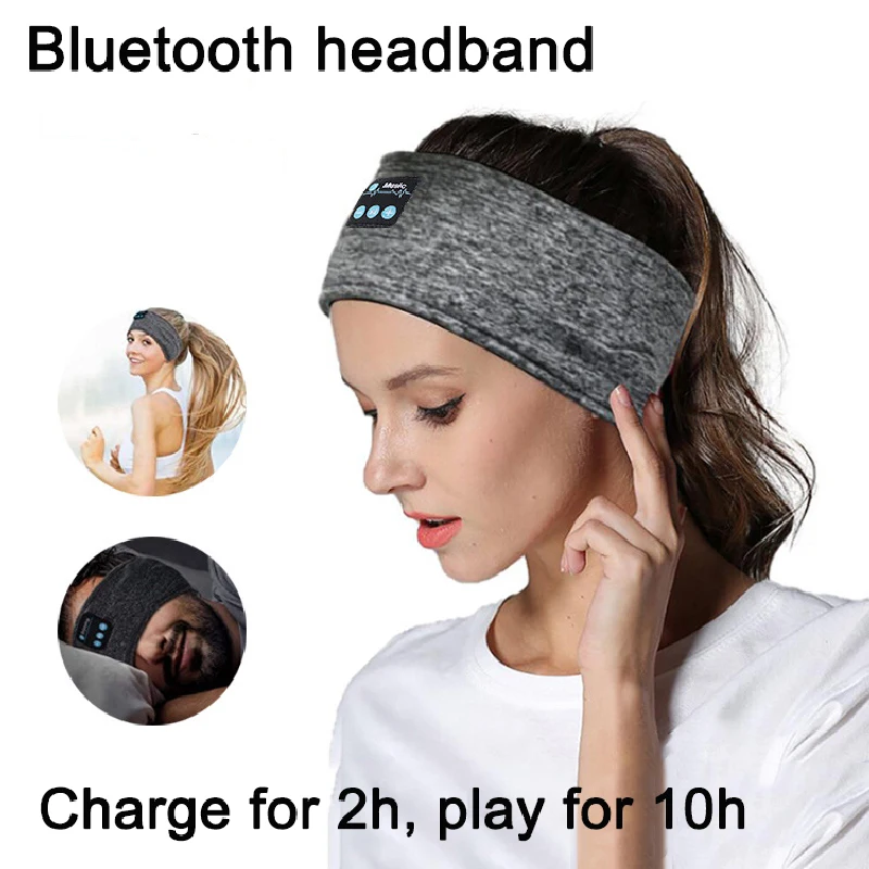 28€50 sur Écouteurs Sans Fil Bluetooth Mains Libres Bandeau Tricoté Pour  Courir Dormir - Gris - Ecouteurs - Achat & prix