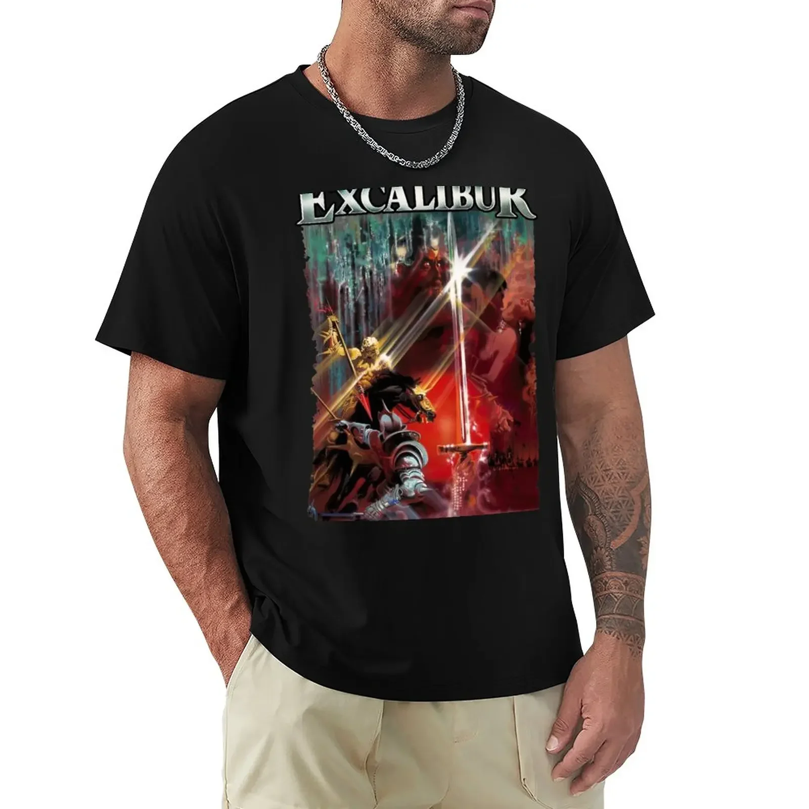 

Excalibur (Transparent) T-Shirt summer tops sweat heavyweights Men's cotton t-shirt
