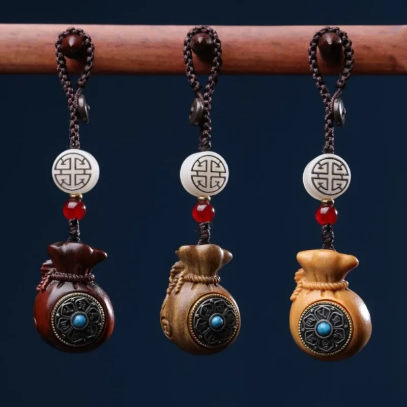 

Retro Vintage Rosewood Purse Wooden Keychains Crab Pliers Water Drop Custom Wood Key Chains Pendant Sandalwood Keyring Gift