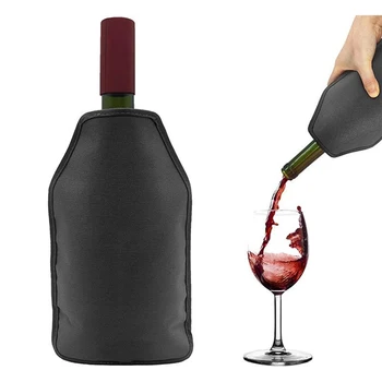 Refrigeratore per Bottiglie di Vino, Portabevande per Picnic all'Aperto, Portabevande per Bibite, Attrezzi da Bar, Refrigeratore per Champagne e Birra, Secchiello per Ghiaccio BTBD02