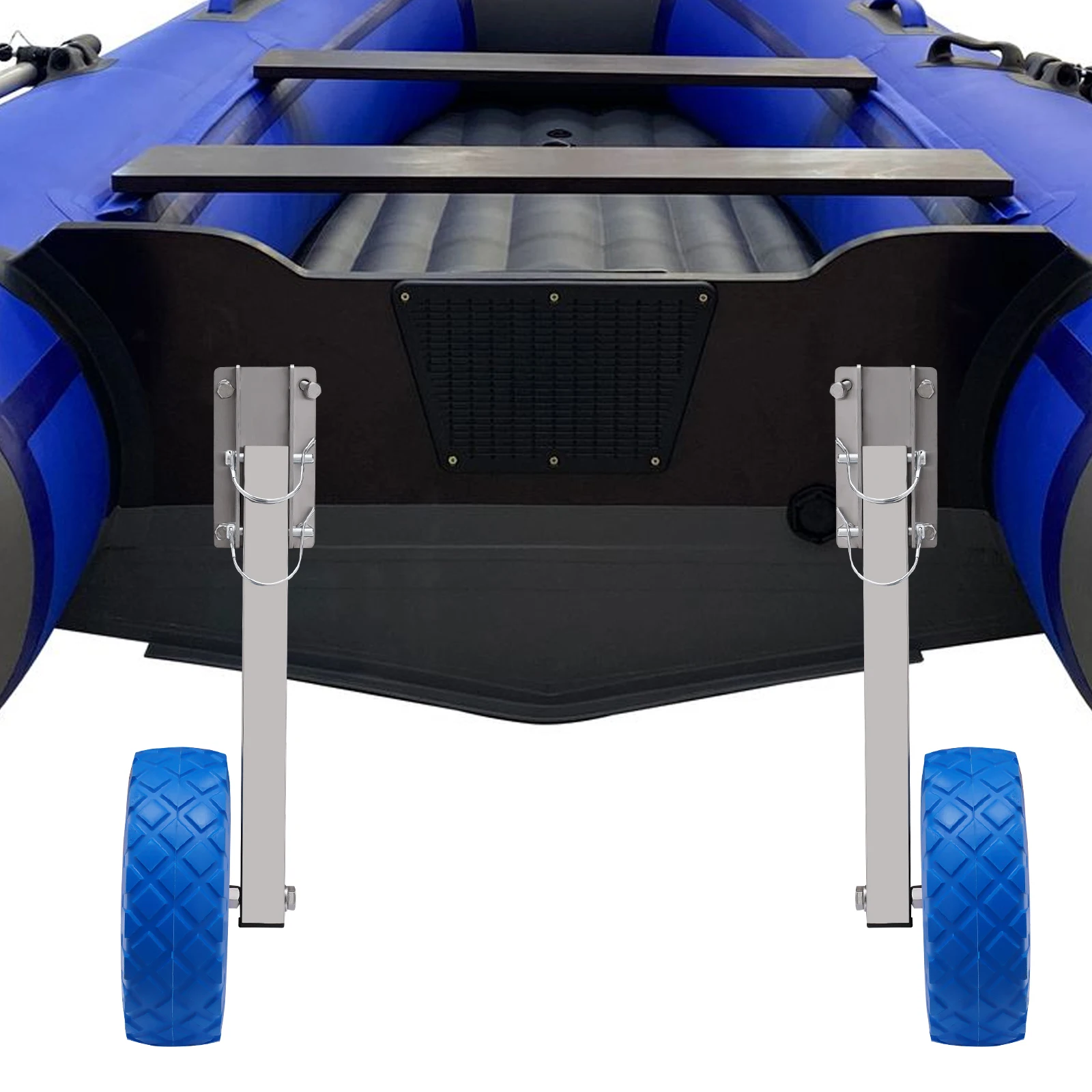 Inflatable Boat Simple Trailer High-Quality Rubber Tires Can Withstand a Weight Of 330.7 Pounds 4