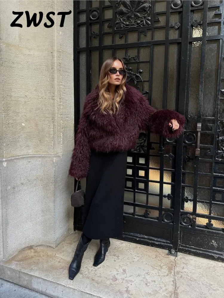 Fur Coat Jsaierl Womens Winter Jacket Warm Overcoat Slim Faux Fur