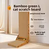 o Large Size L-aped Vertical Wear-Resistant  Scratching Board with Ball Corrugated Paper  Claw Board Pet Supplies 4