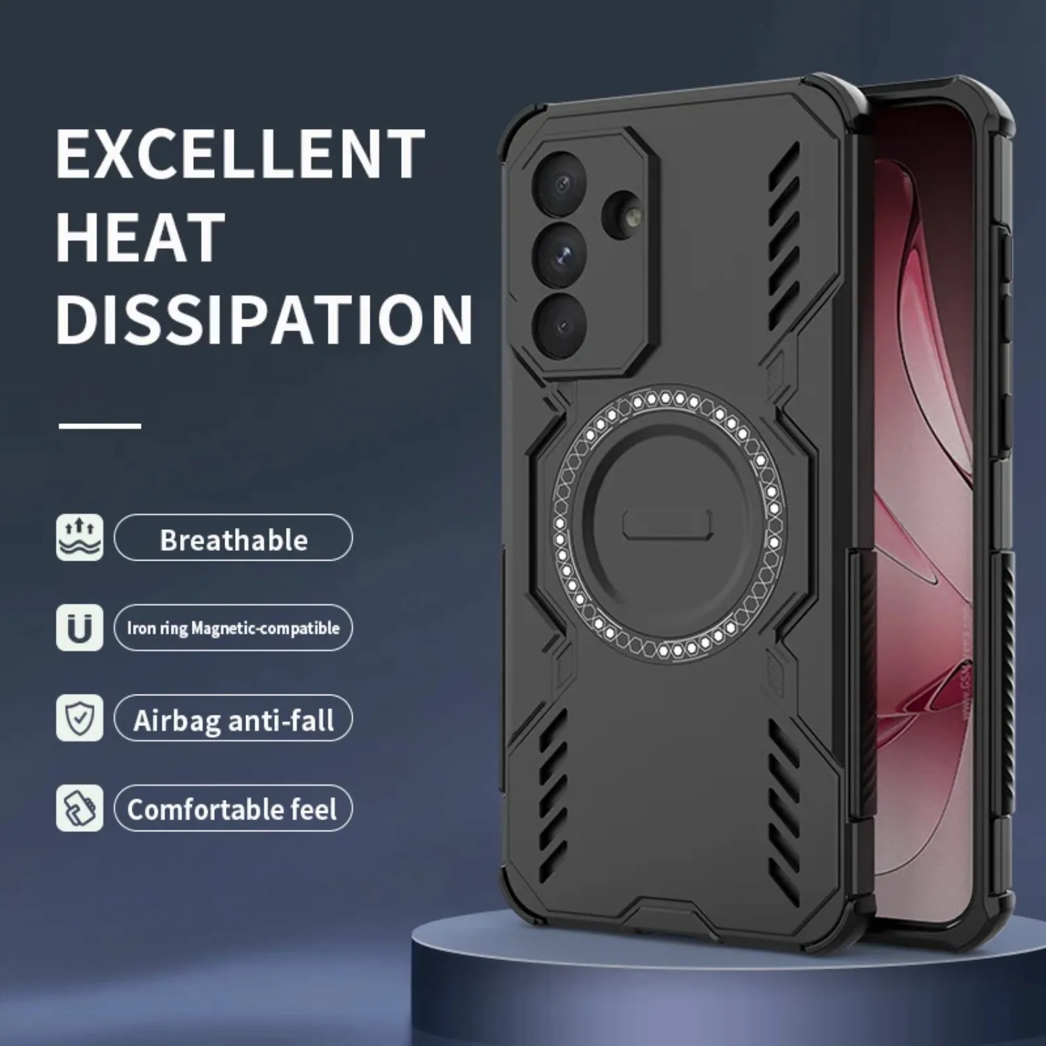 Lens Protection Heat Dissipation Magnetic Phone Case Cover