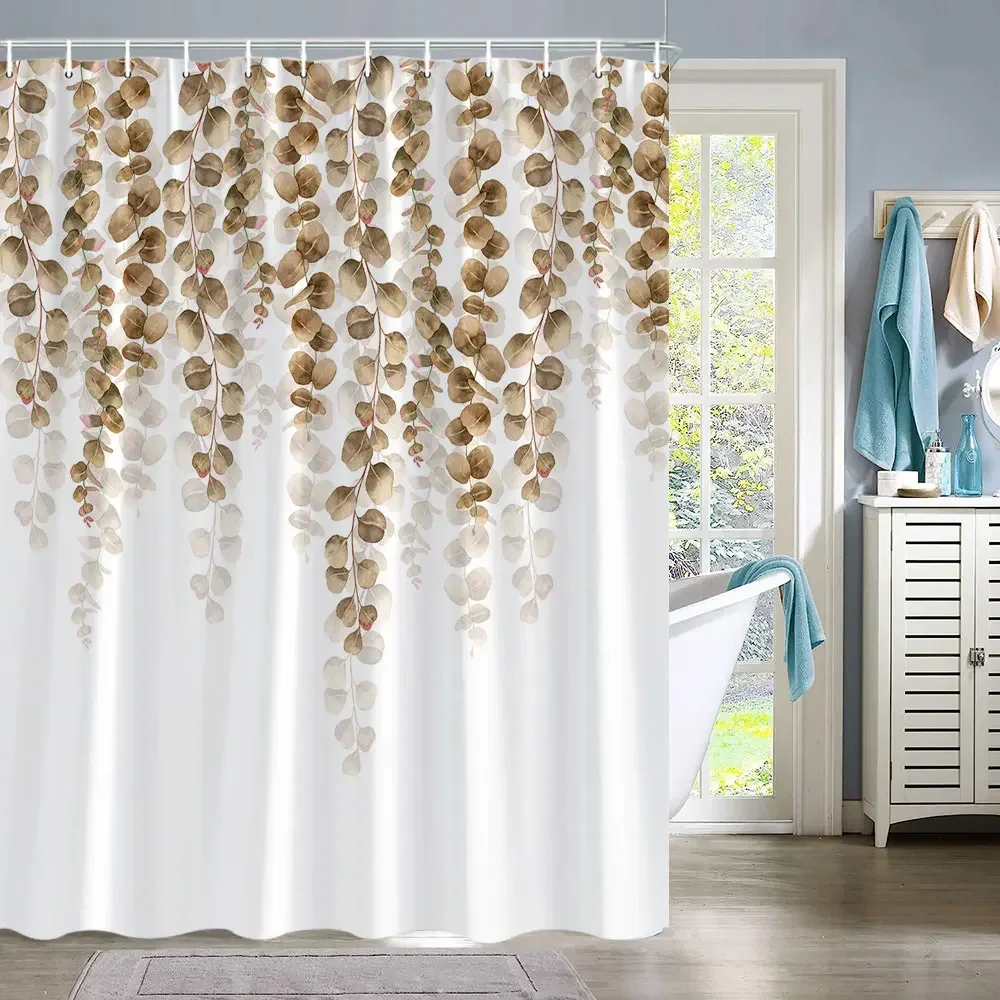 Shower Curtains Green Tropical Plants Bathroom Polyester - View #11
