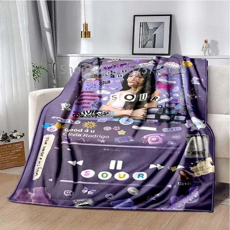 Music Blanket Olivia-Rodrigo SOUR,cosplay Soft Warm Yoga Throw Blankets,Sofa Bed Bedroom,Valentine's Day Fans Gift,Tapestry 2