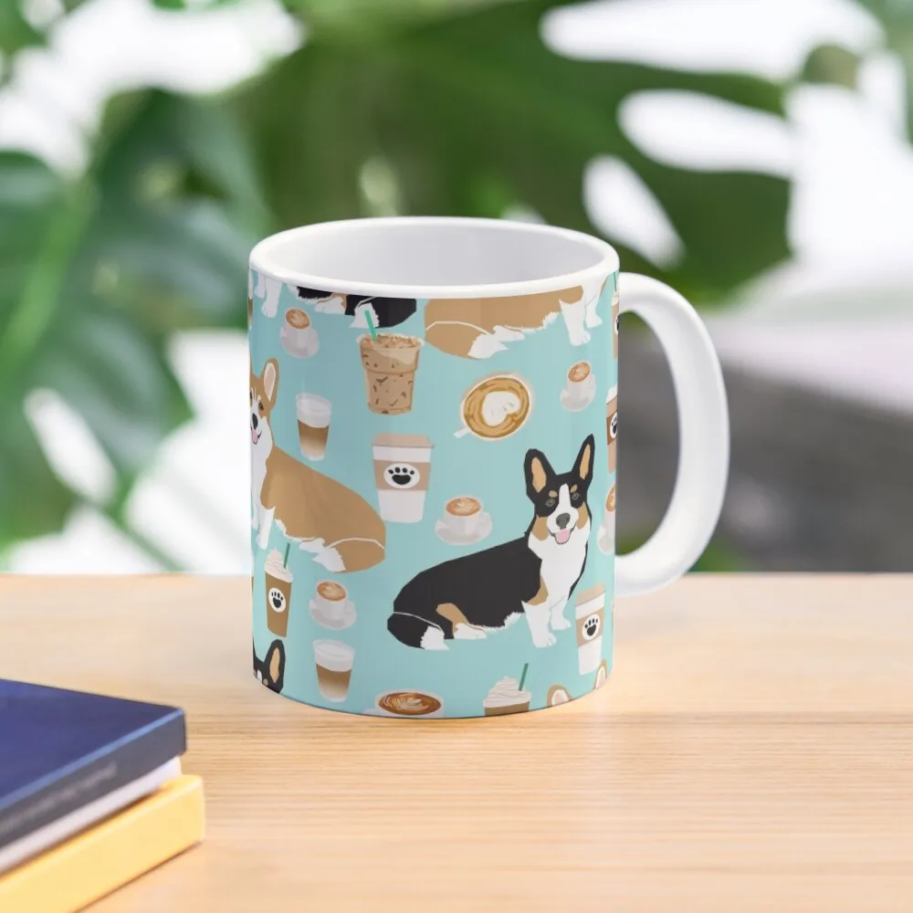 

Корги, валлийский корги, кофе, кафе, собака, собака, порода, собака, узор, дружественная кофейная кружка для домашних животных, дорожная фотокружка