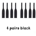 4 pairs Black