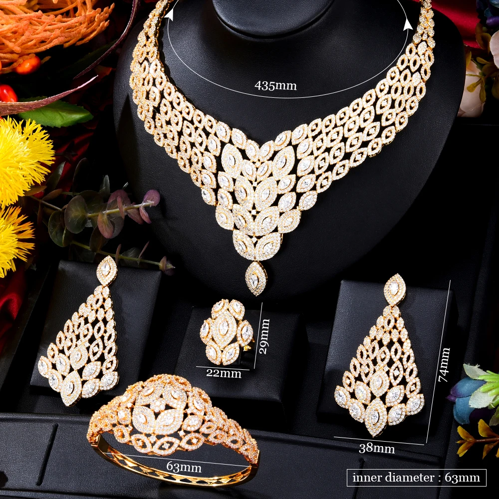 GODKI Brand Luxury Shiny 4PCS Peacock 