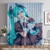 Partition Hatsune M-Miku Curtain Window Home Interior Curtains for Camera Curtains Child Room Tulle for Bedroom Shades Living 1