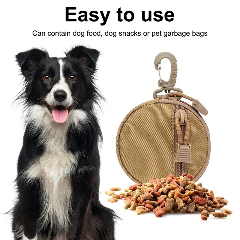 Benepaw Portable Dog Treat Bag Tactical Durable Lightweight Food Pet Pouch With Rotatable Carabiner For Puppy Training