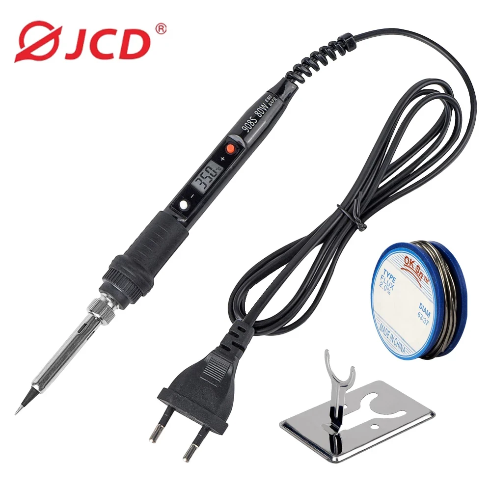 JCD Electric soldering iron 80W LCD Digital Display Adjustable temperature soldering iron tips