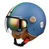 Lightweight Vintage Motorcycle Helmet With Dual Visor Motorbike Riding 3/4 Open Half Helmet Retro Casco Moto 3C & Dot 3